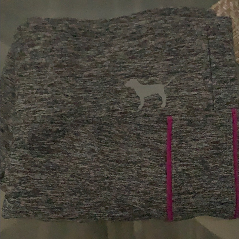 Vs pink compression tights in marled light grey